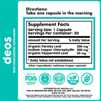 DEOS Internal Deodorant Capsules