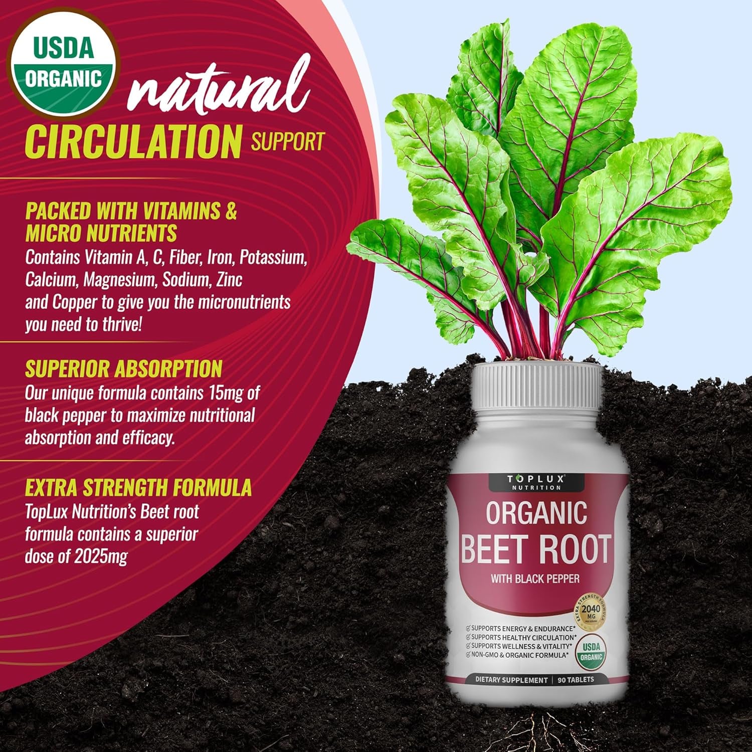 Organic Beet Root Powder Tablets